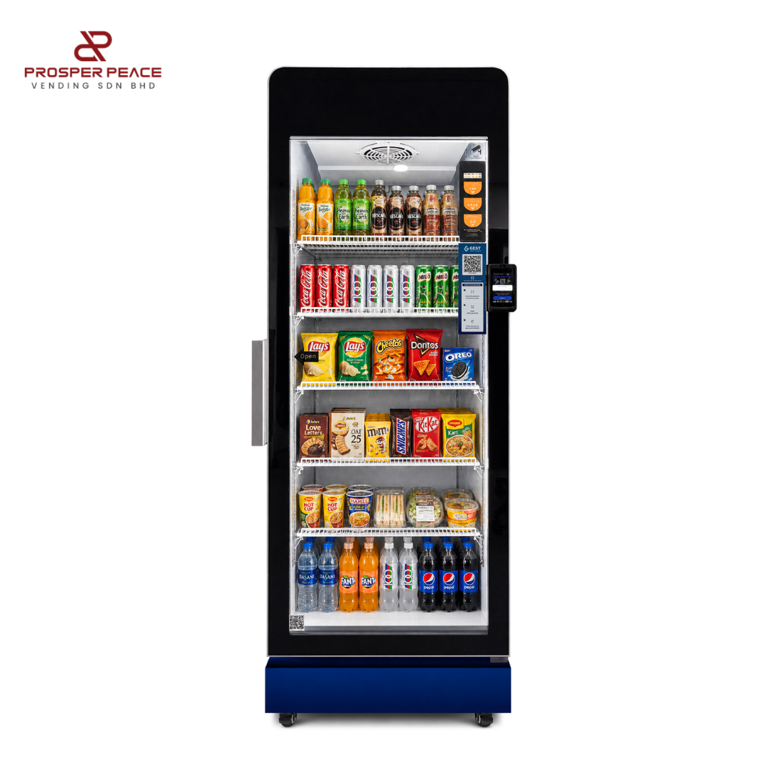 AI Vision Smart Chiller Vending Machine Malaysia for high-capacity slots & suitable for various locations